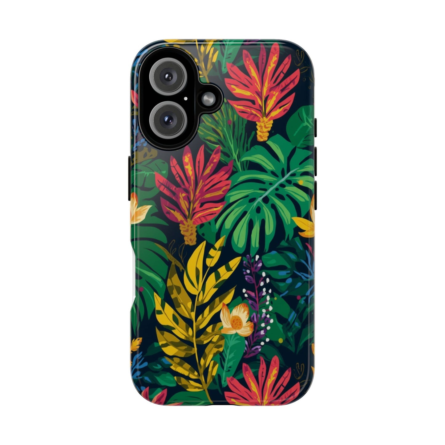 Tropical Floral Phone Case — Vibrant Jungle Leaf Protective Cover