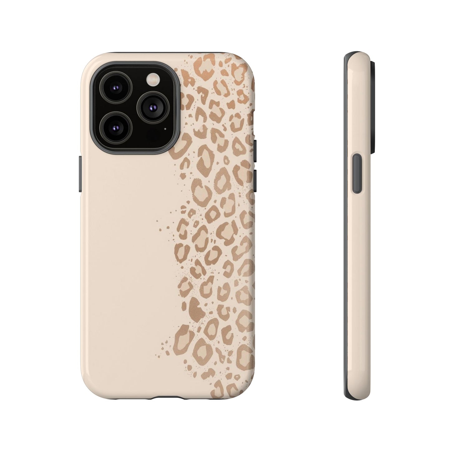 Phone Case – Beige Leopard Print Protective Cover