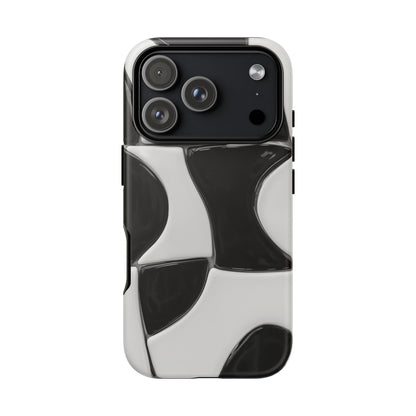 Black & White Abstract Pattern Tough Phone Case