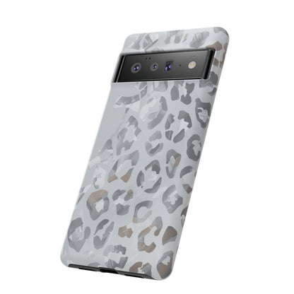 Silver Leopard Tough Phone Case