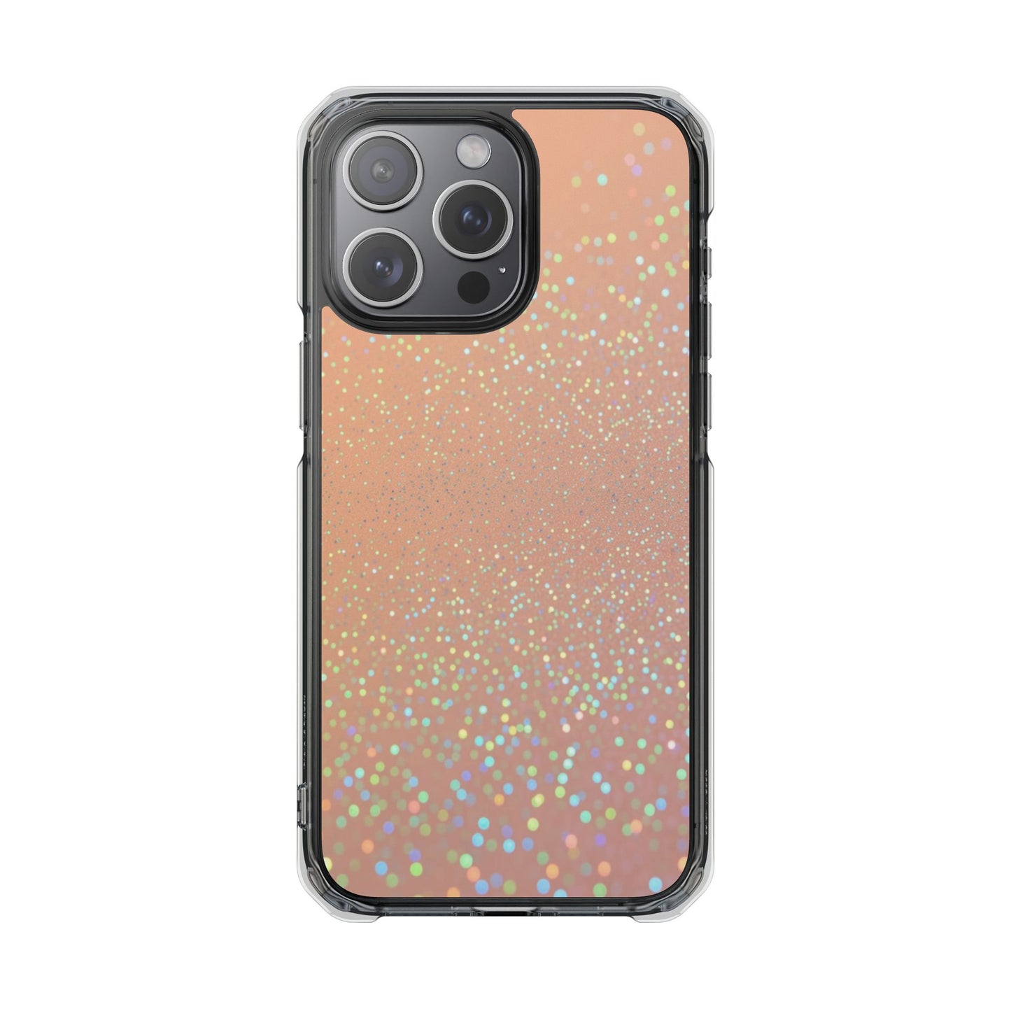 Holographic Rose Gold Glitter Clear Magnetic Phone Case