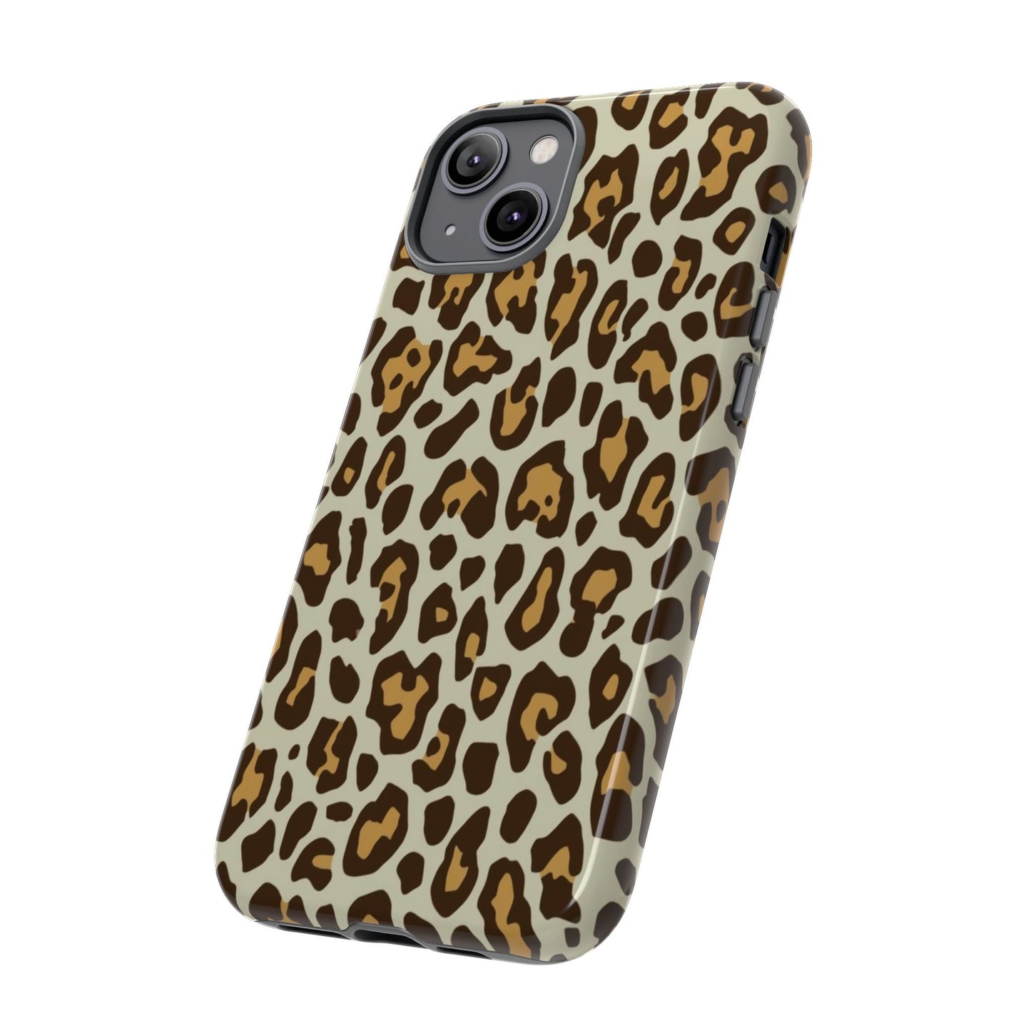 Leopard Print Tough Phone Case — Durable Protective Animal Print Case