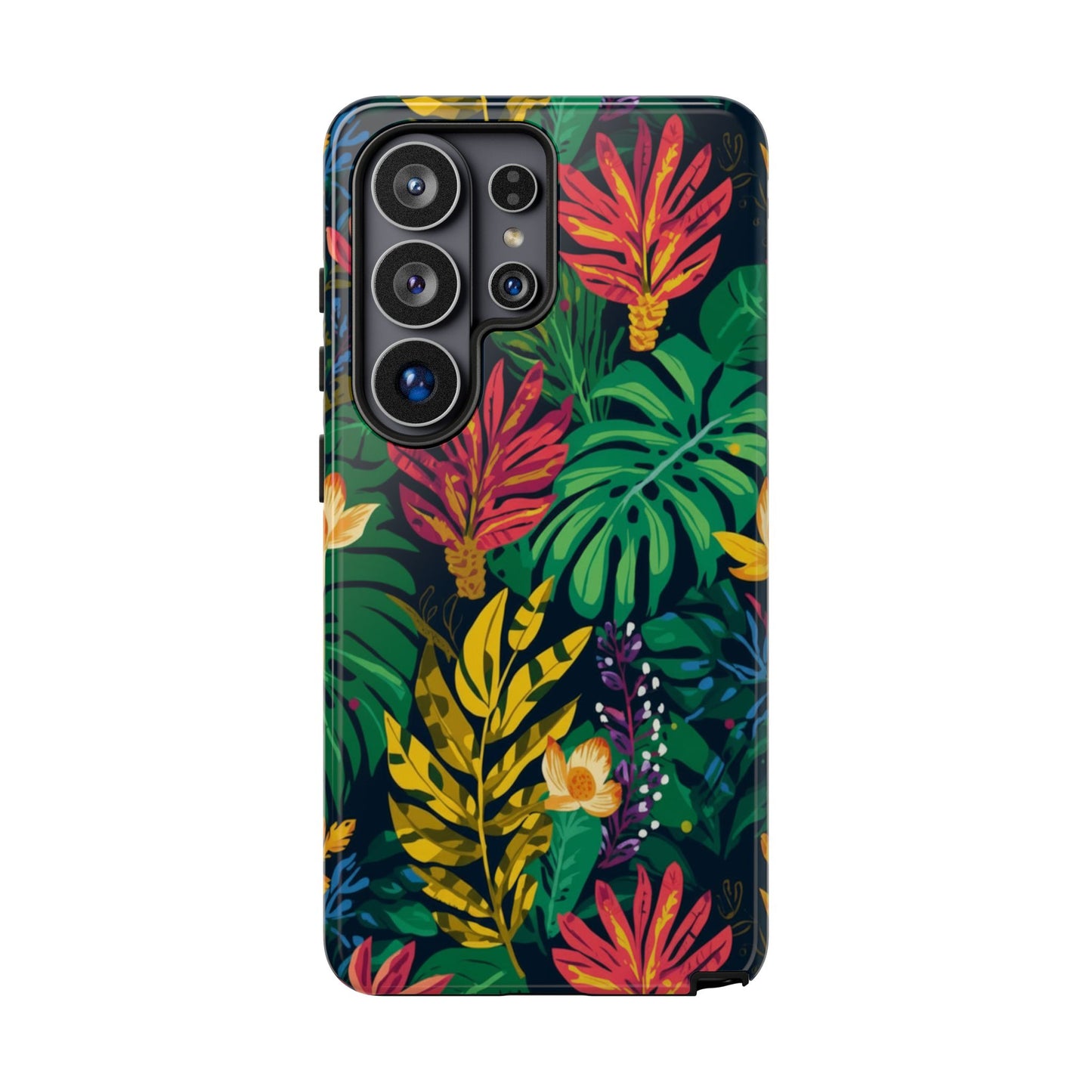 Tropical Floral Phone Case — Vibrant Jungle Leaf Protective Cover