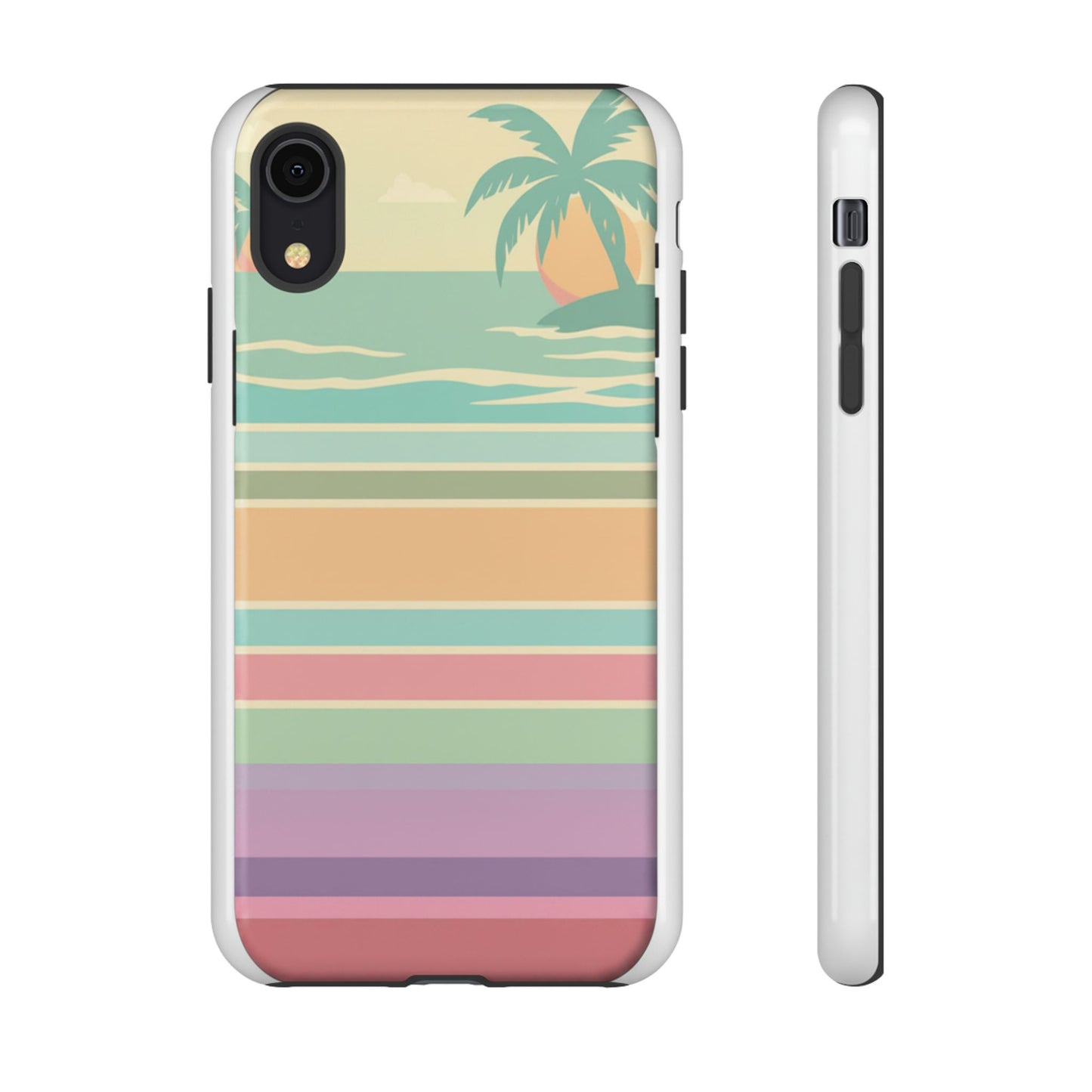 Tough Case — Retro Pastel Sunset Palm Tree Phone Case