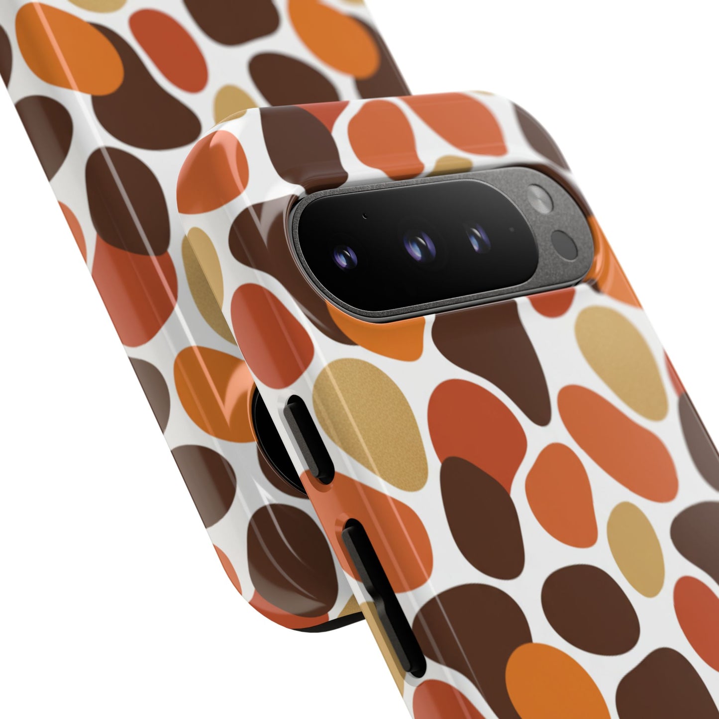 Phone Case — Retro Pebble Pattern in Warm Autumn Colors