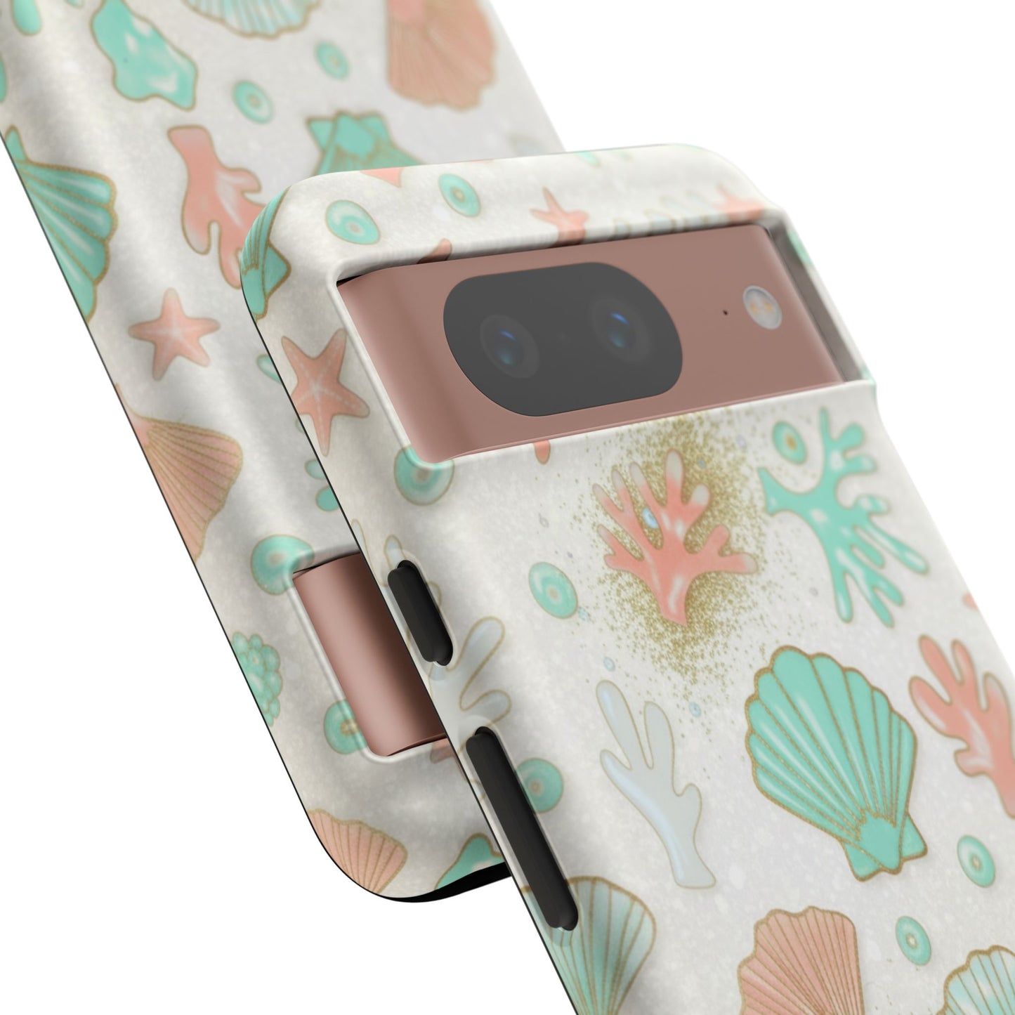 Seashell Coral Phone Case — Pastel Beach Shells Protective Tough Case
