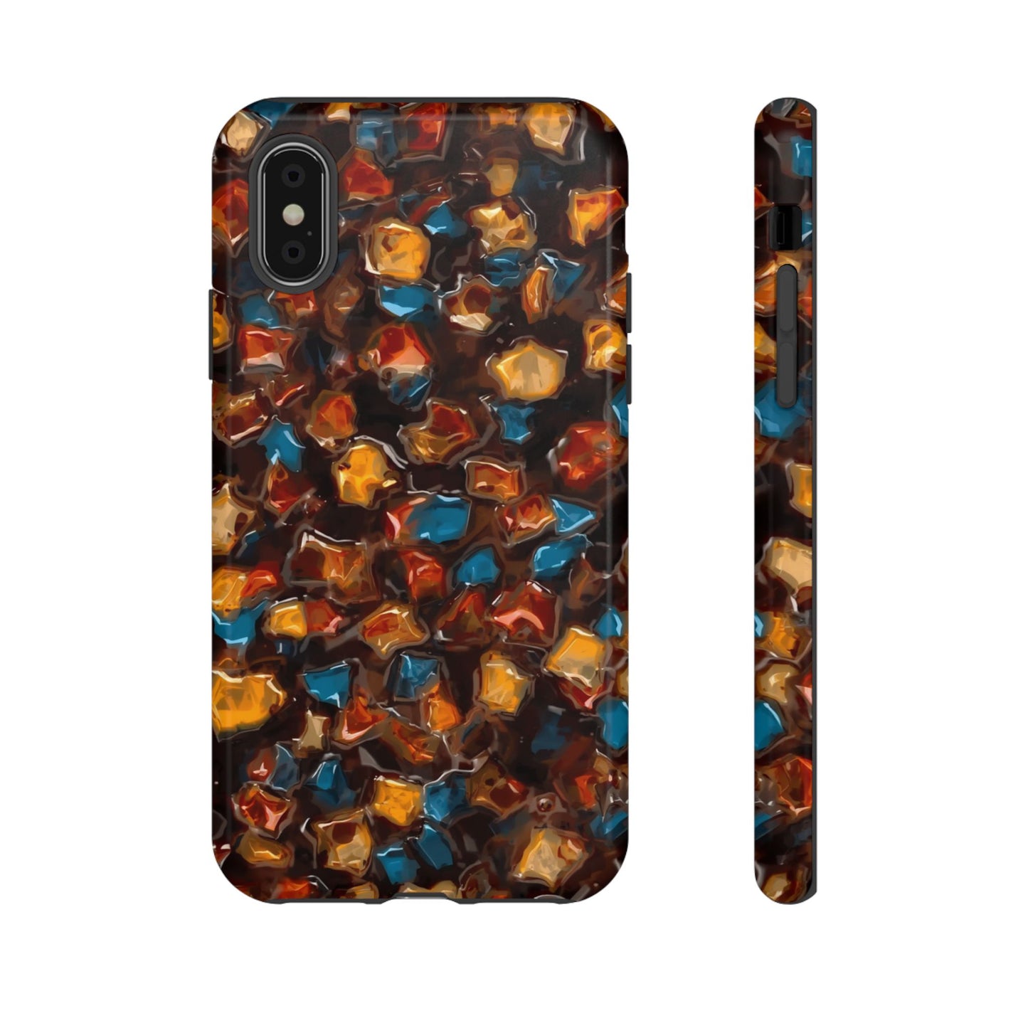 Phone Case - Amber Tortoiseshell Mosaic Protective Cover