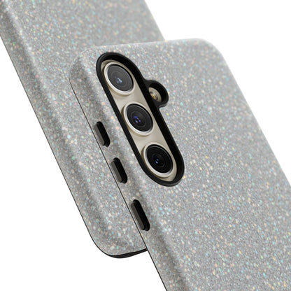 Glitter Silver Tough Phone Case — Sparkling Protective Phone Case