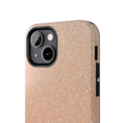 Glitter Rose Gold Tough Phone Case — Sparkling Protective iPhone Cover