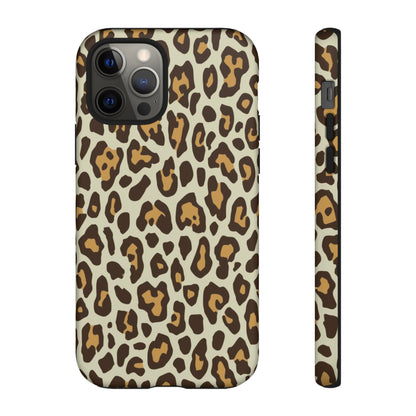Leopard Print Tough Phone Case — Durable Protective Animal Print Case