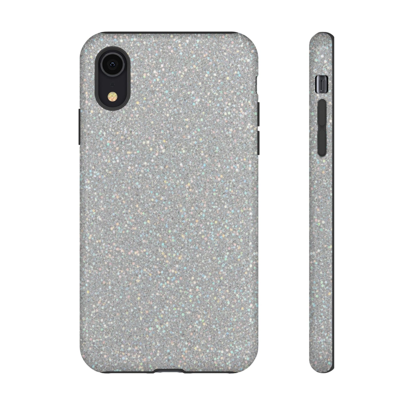 Glitter Silver Tough Phone Case — Sparkling Protective Phone Case