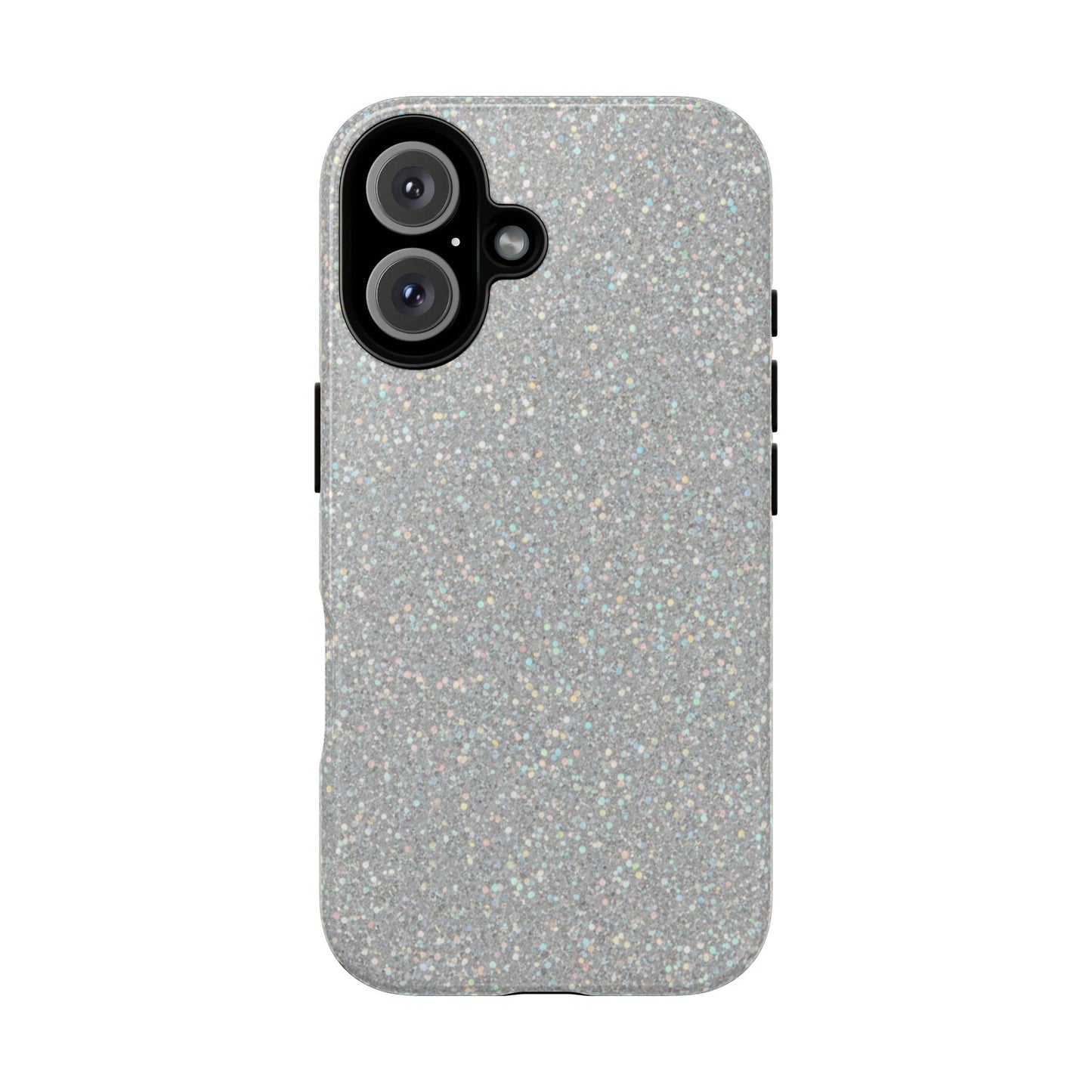Glitter Silver Tough Phone Case — Sparkling Protective Phone Case
