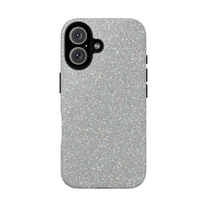 Glitter Silver Tough Phone Case — Sparkling Protective Phone Case