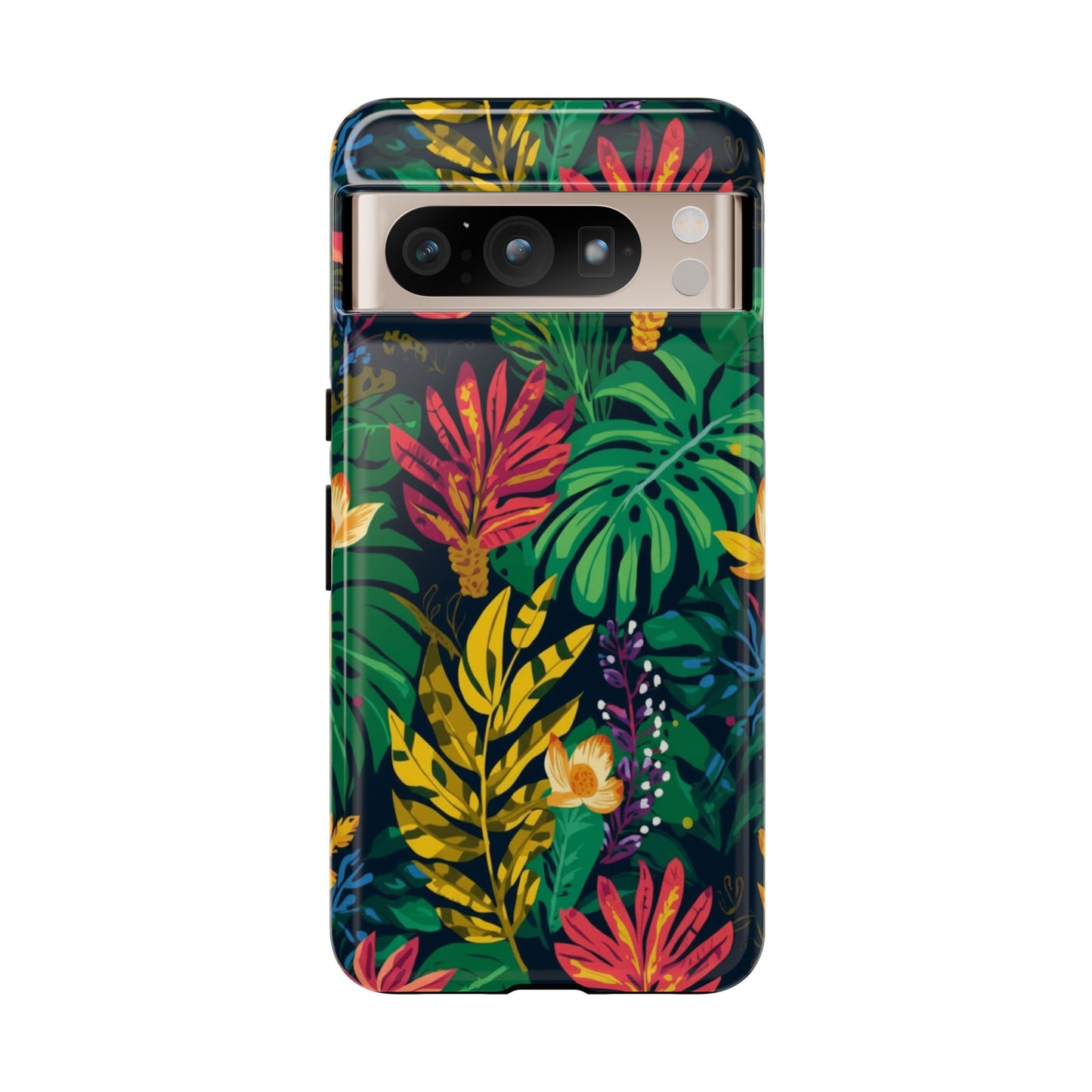 Tropical Floral Phone Case — Vibrant Jungle Leaf Protective Cover