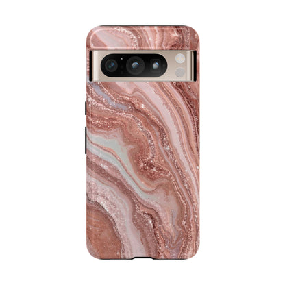 Rose Gold Marble Tough Phone Case