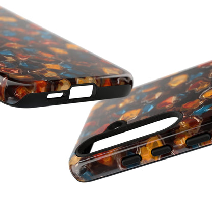 Phone Case - Amber Tortoiseshell Mosaic Protective Cover
