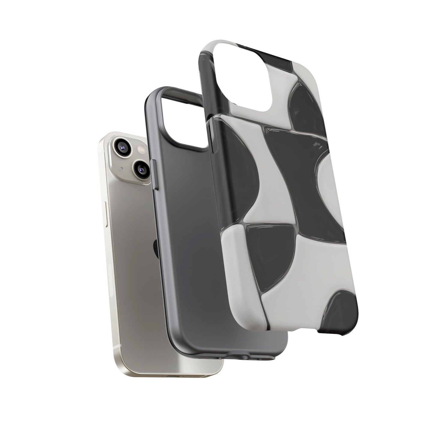 Black & White Abstract Pattern Tough Phone Case