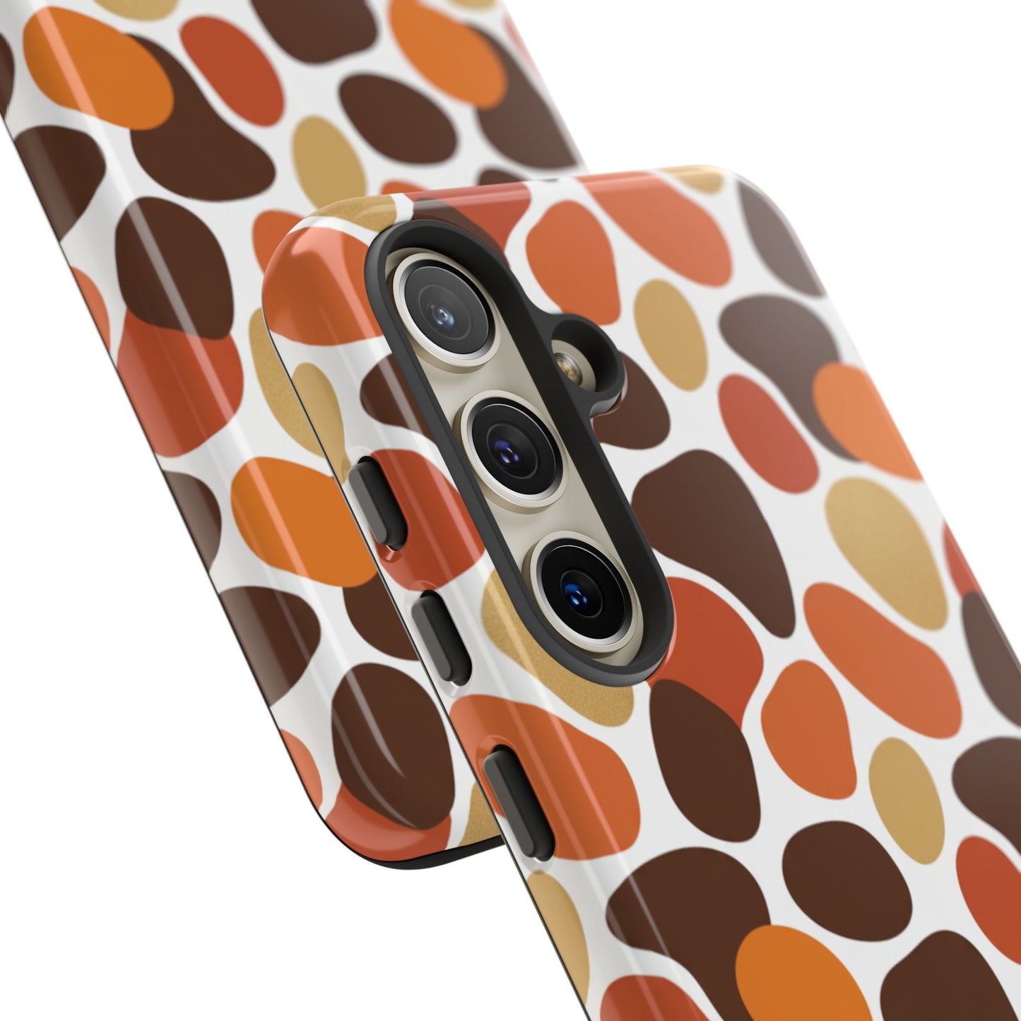 Phone Case — Retro Pebble Pattern in Warm Autumn Colors