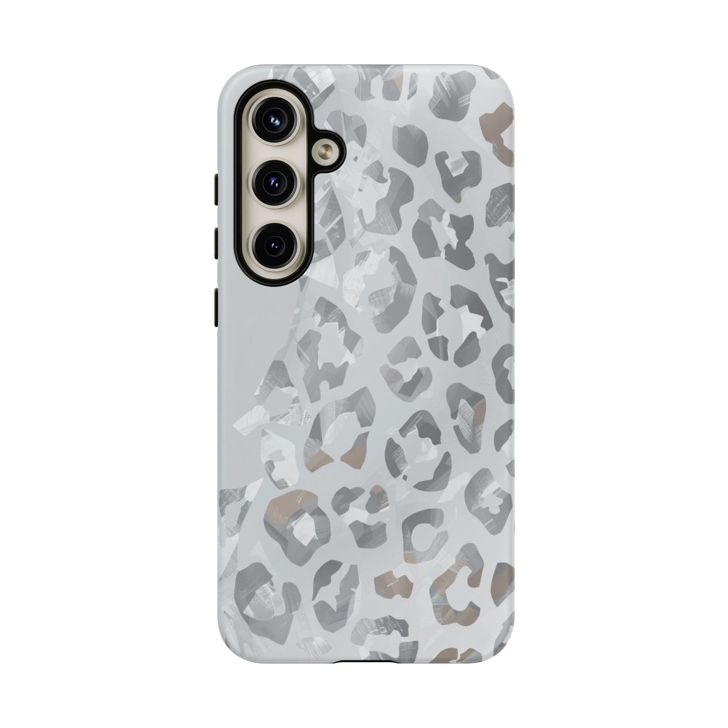 Silver Leopard Tough Phone Case
