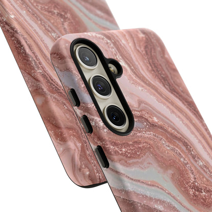 Rose Gold Marble Tough Phone Case