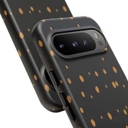 Black & Gold Dot Tough Phone Case — Protective Sparkle Pattern
