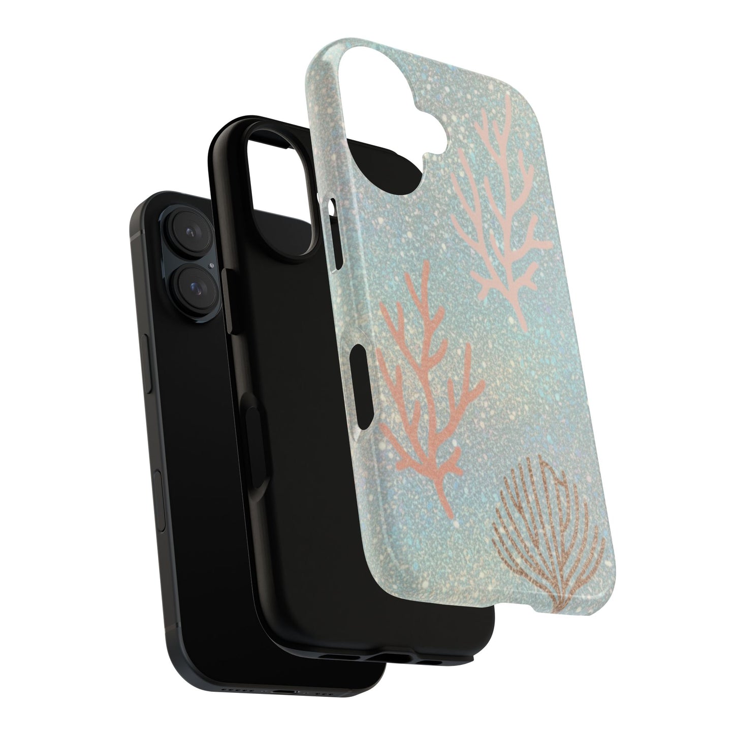 Seafoam Sparkle Phone Case – Coral & Seashell Tough Case