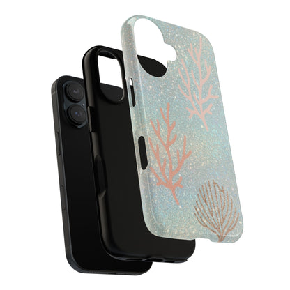 Seafoam Sparkle Phone Case – Coral & Seashell Tough Case