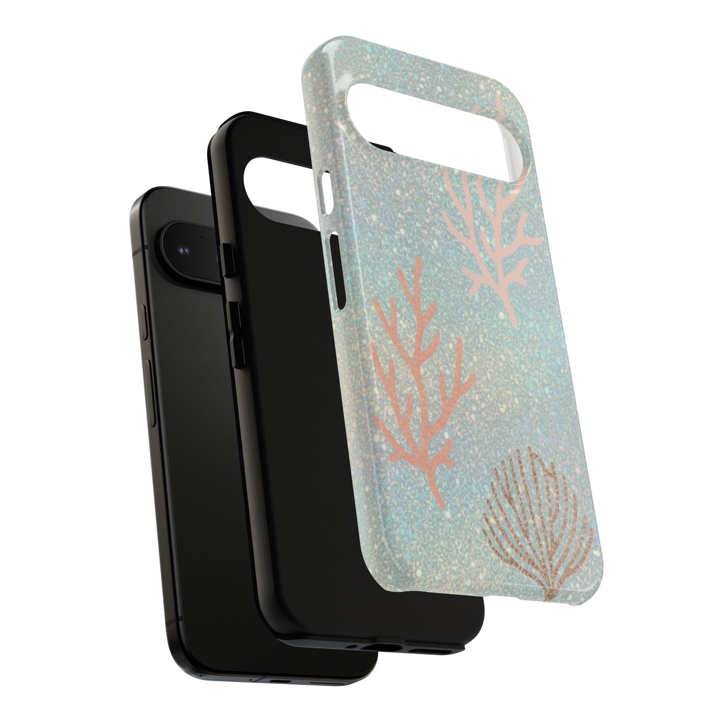 Seafoam Sparkle Phone Case – Coral & Seashell Tough Case