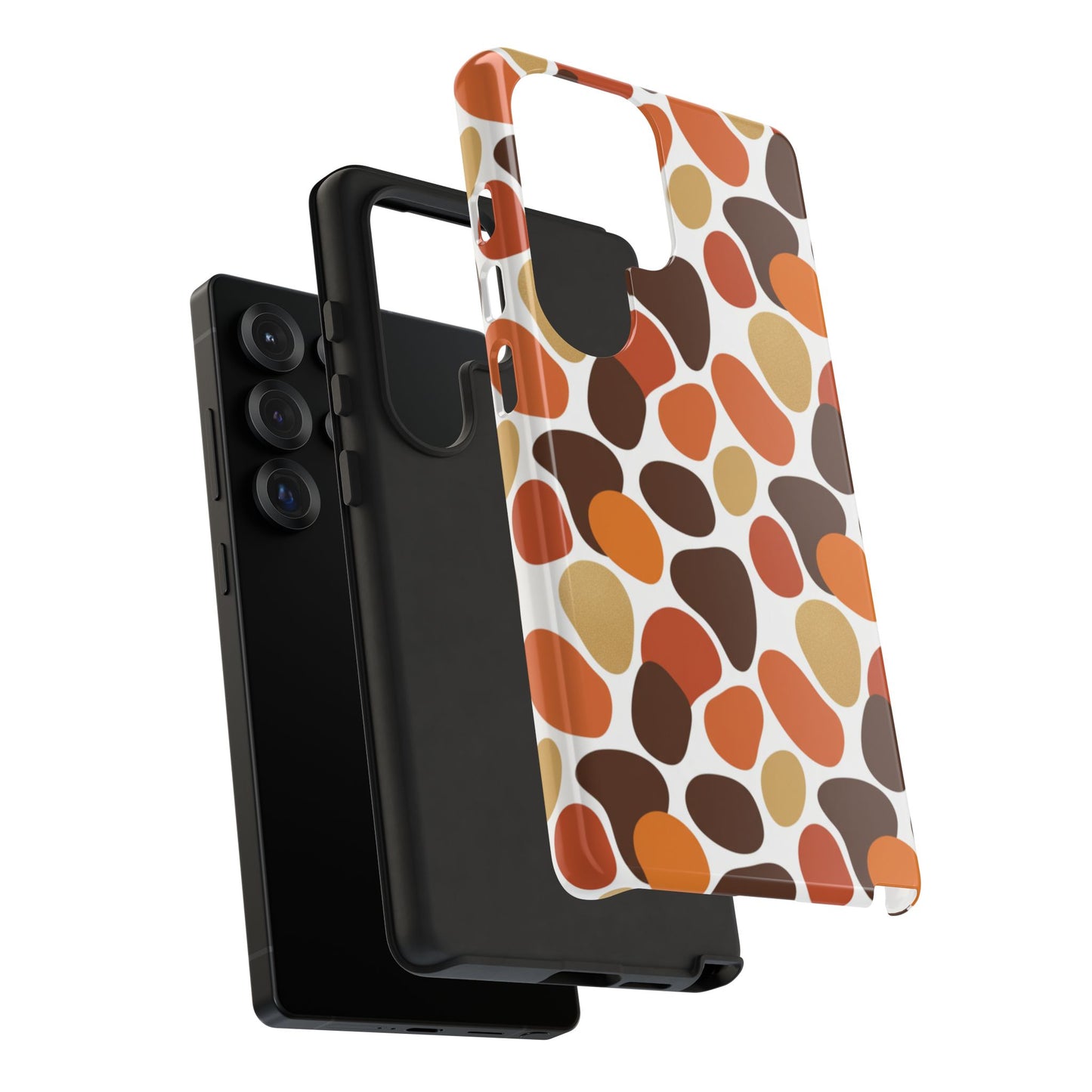 Phone Case — Retro Pebble Pattern in Warm Autumn Colors