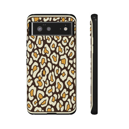 Leopard Print Tough Phone Case — Durable Protective iPhone Cover