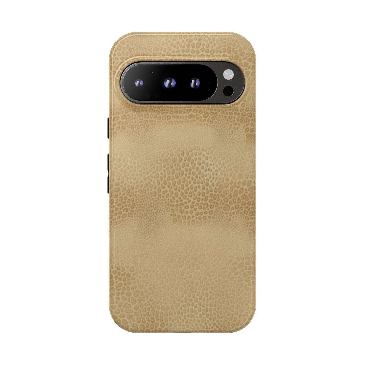 Tan Distressed Leather Texture Phone Case — Rugged Protective iPhone Cover