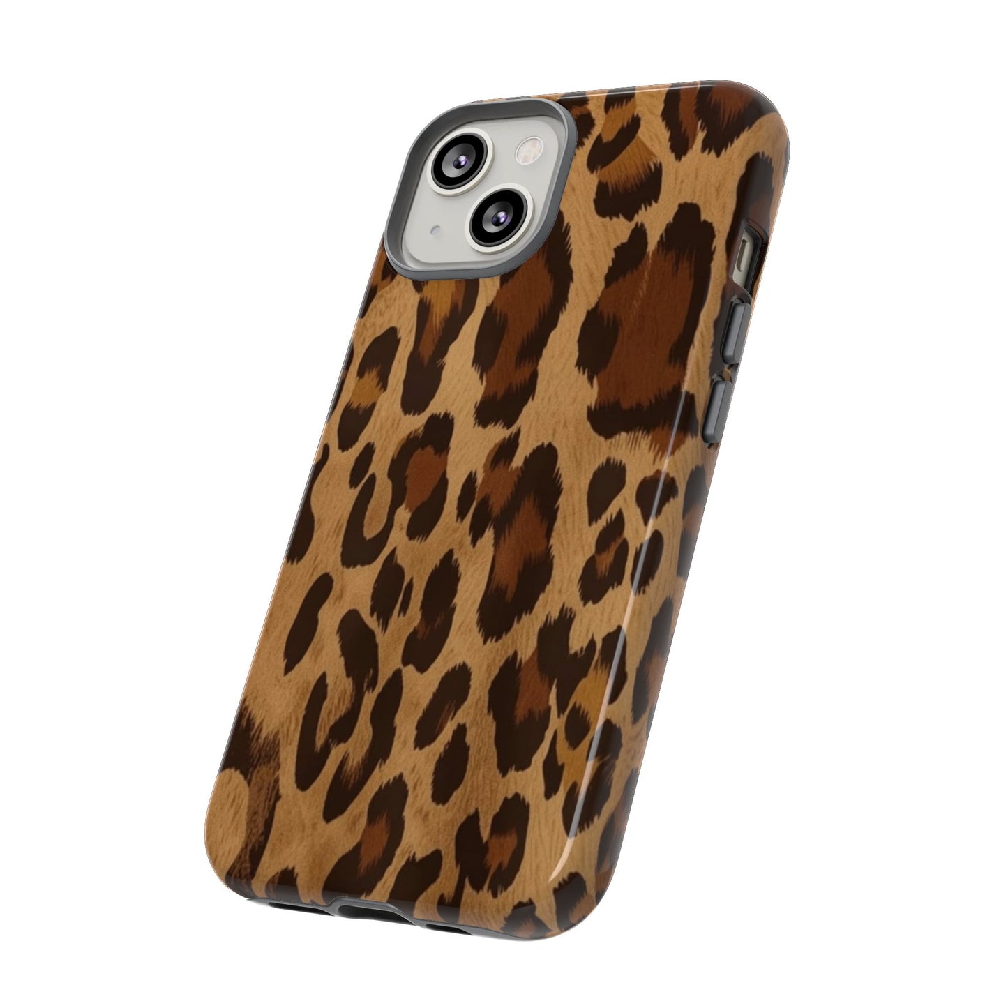 Leopard Print Tough Phone Case — Durable Animal Print Protective Cover