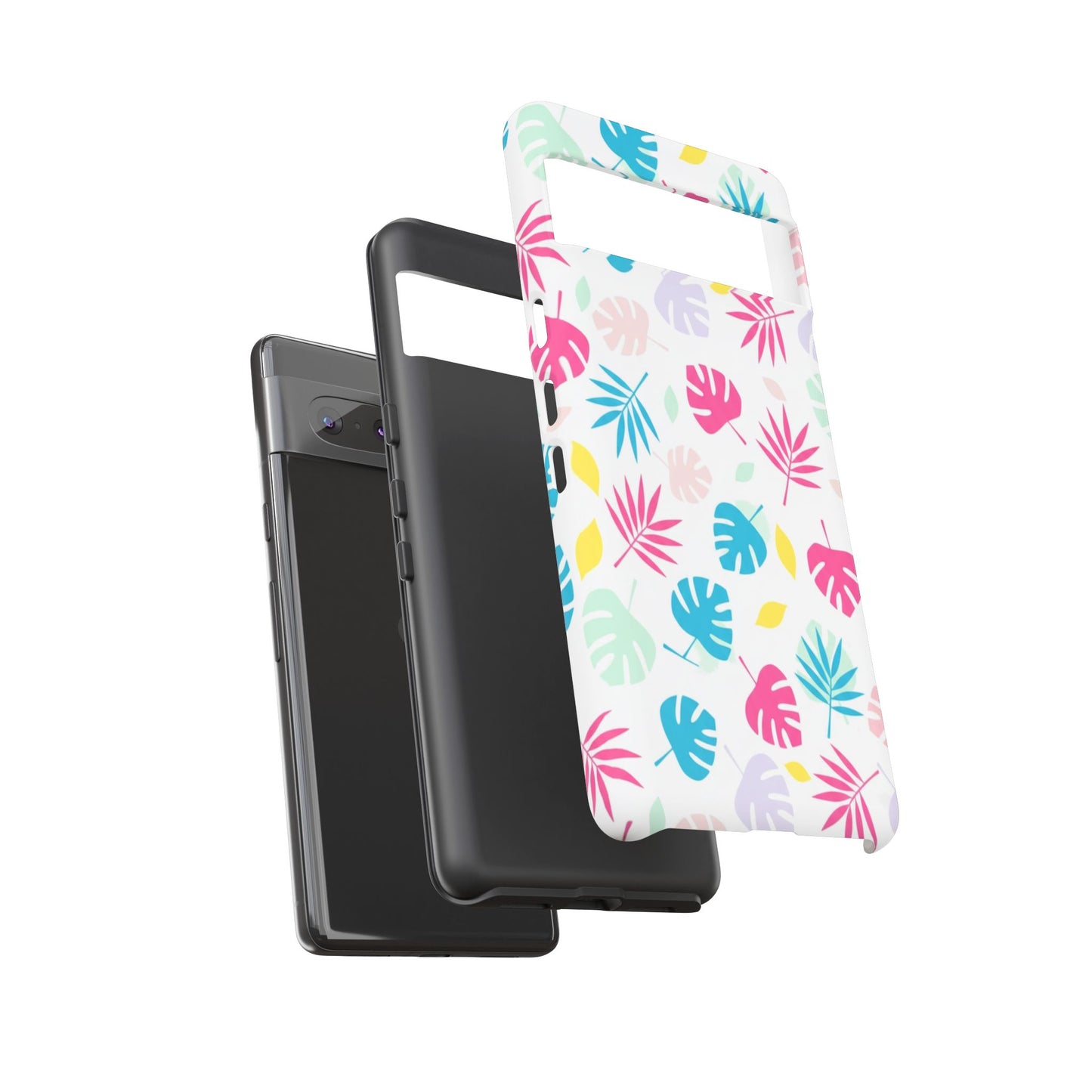 Tropical Leaf Phone Case — Colorful Pastel Monstera & Palm iPhone Case