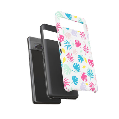 Tropical Leaf Phone Case — Colorful Pastel Monstera & Palm iPhone Case