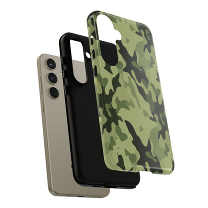 Camo Tough Phone Case — Military Green Protective iPhone Cover