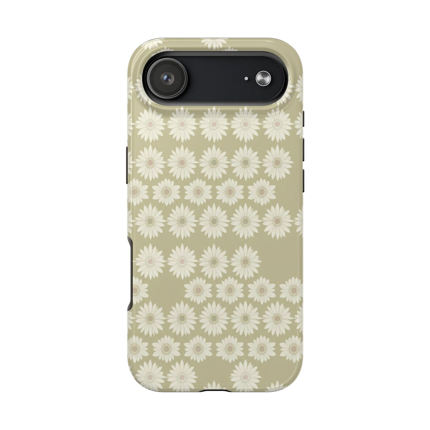 Daisy Pattern Tough Phone Case — Protective Floral iPhone Cover