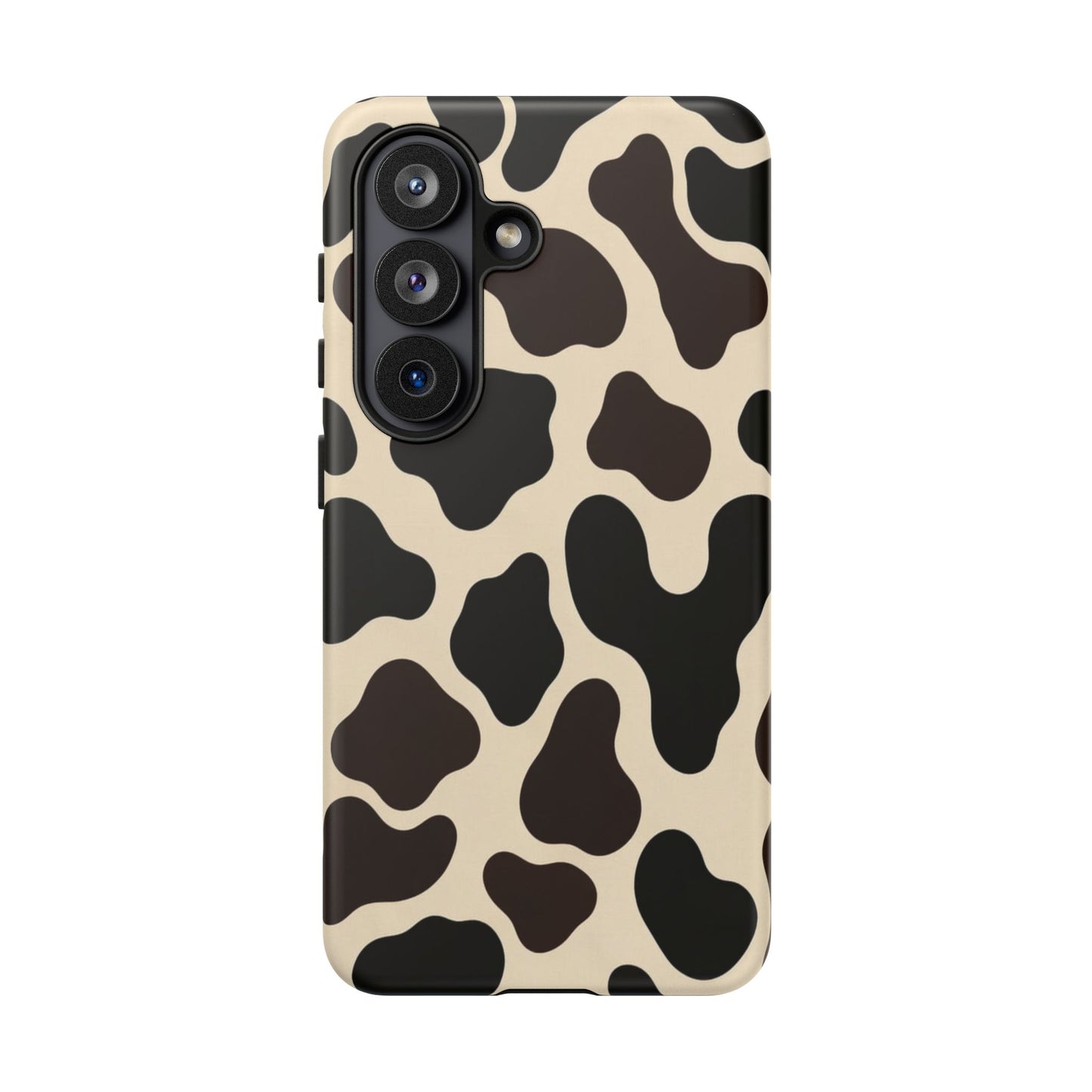 Cow Print Phone Case — Black & Cream Protective  Case