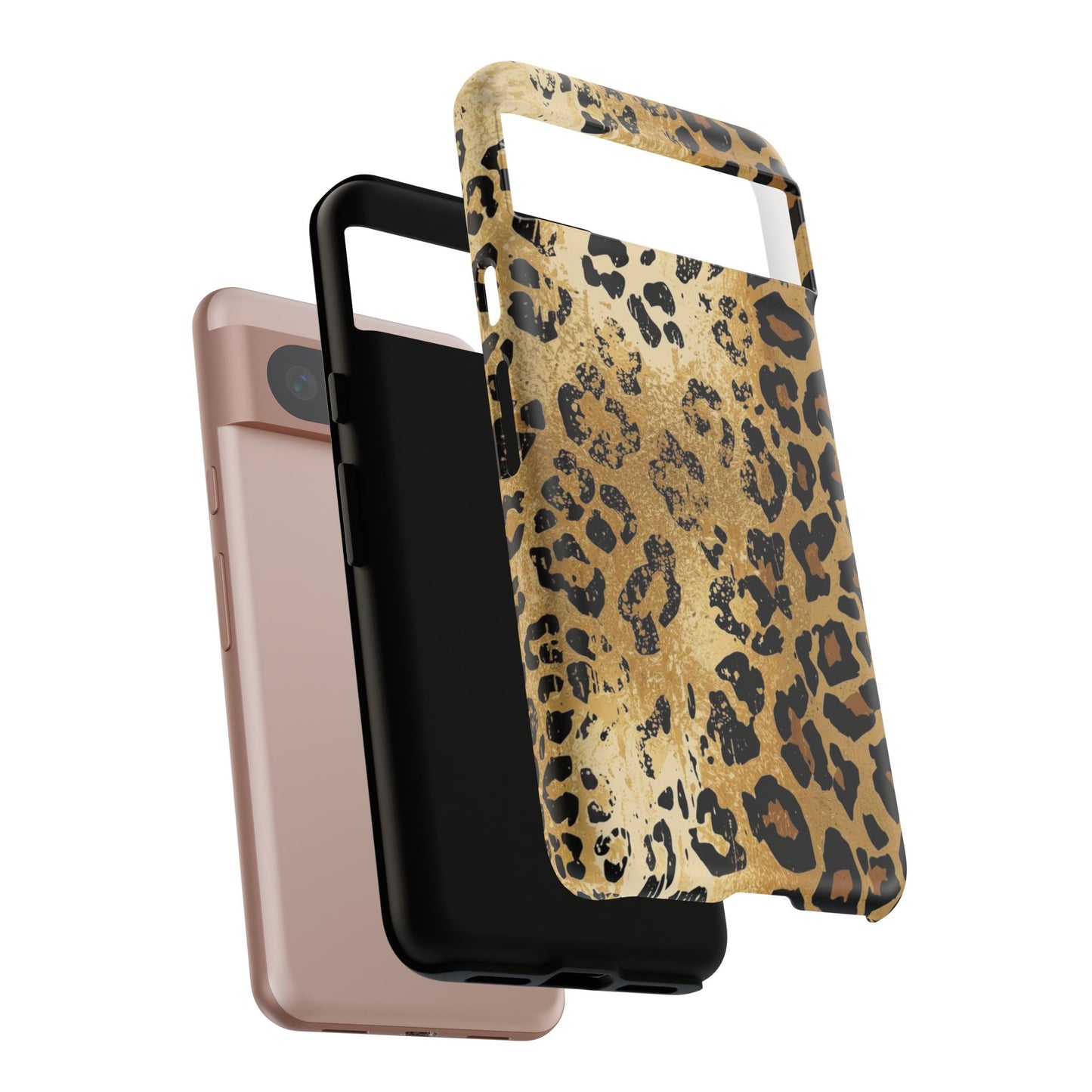 Leopard Print Tough Phone Case — Durable Protective iPhone Cover
