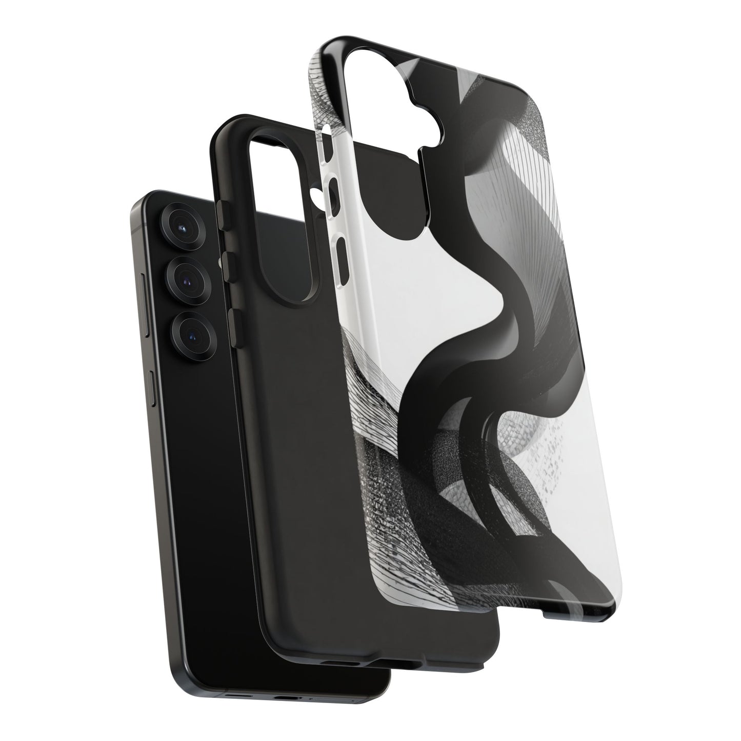 Phone Case — Monochrome Abstract Protective Cover