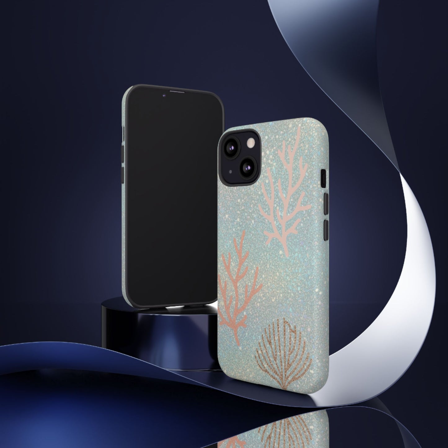 Seafoam Sparkle Phone Case – Coral & Seashell Tough Case