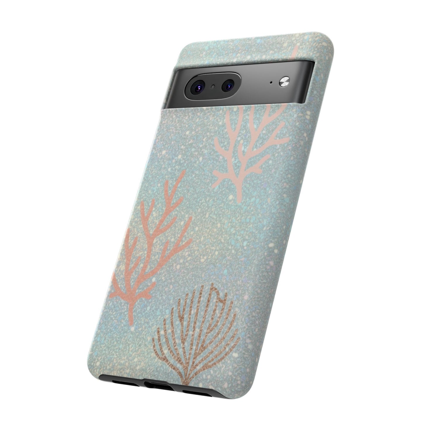 Seafoam Sparkle Phone Case – Coral & Seashell Tough Case