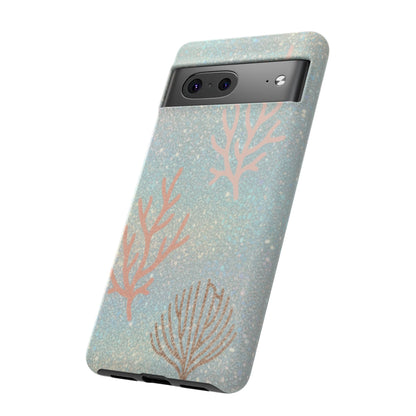Seafoam Sparkle Phone Case – Coral & Seashell Tough Case