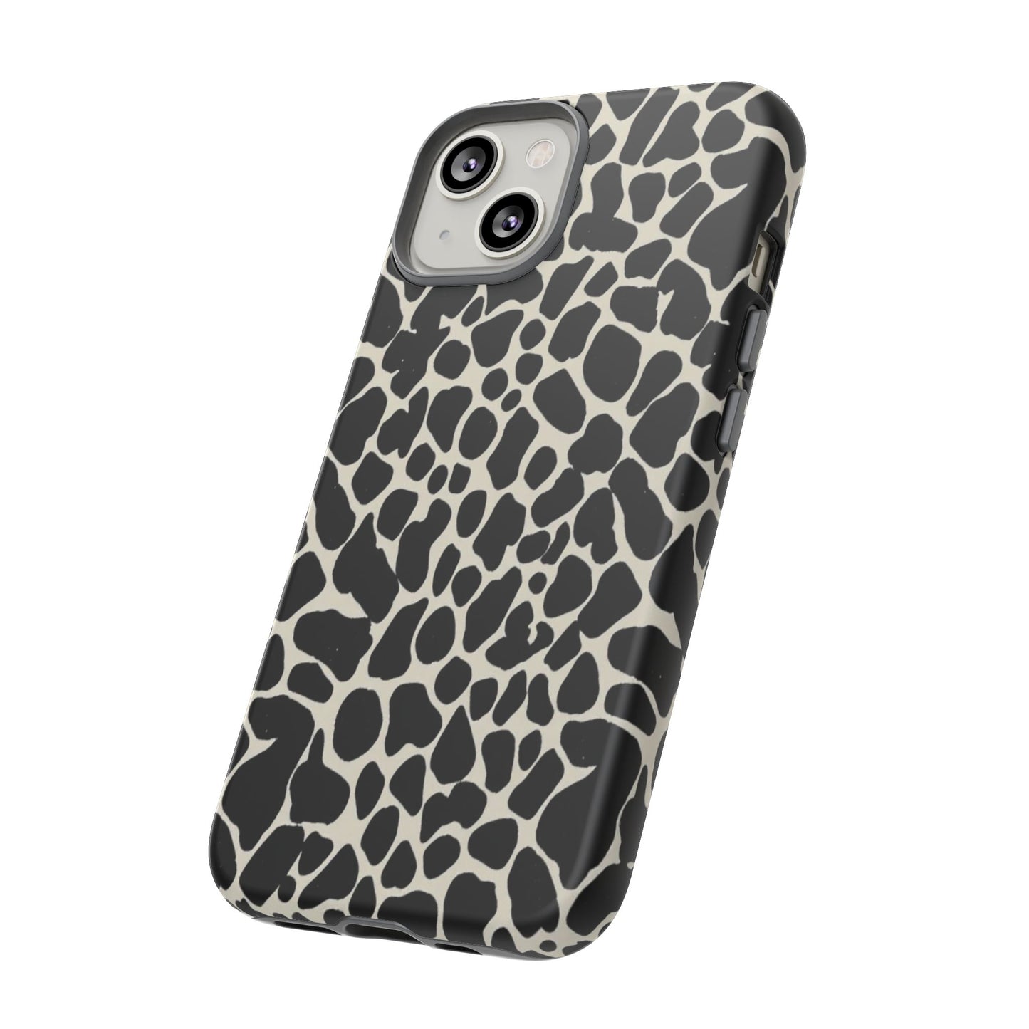 Black and White Cowhide Phone Case — Protective Tough Case