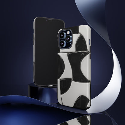 Black & White Abstract Pattern Tough Phone Case