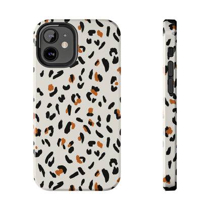 Leopard Print Tough Phone Case — Stylish Protective iPhone Cover