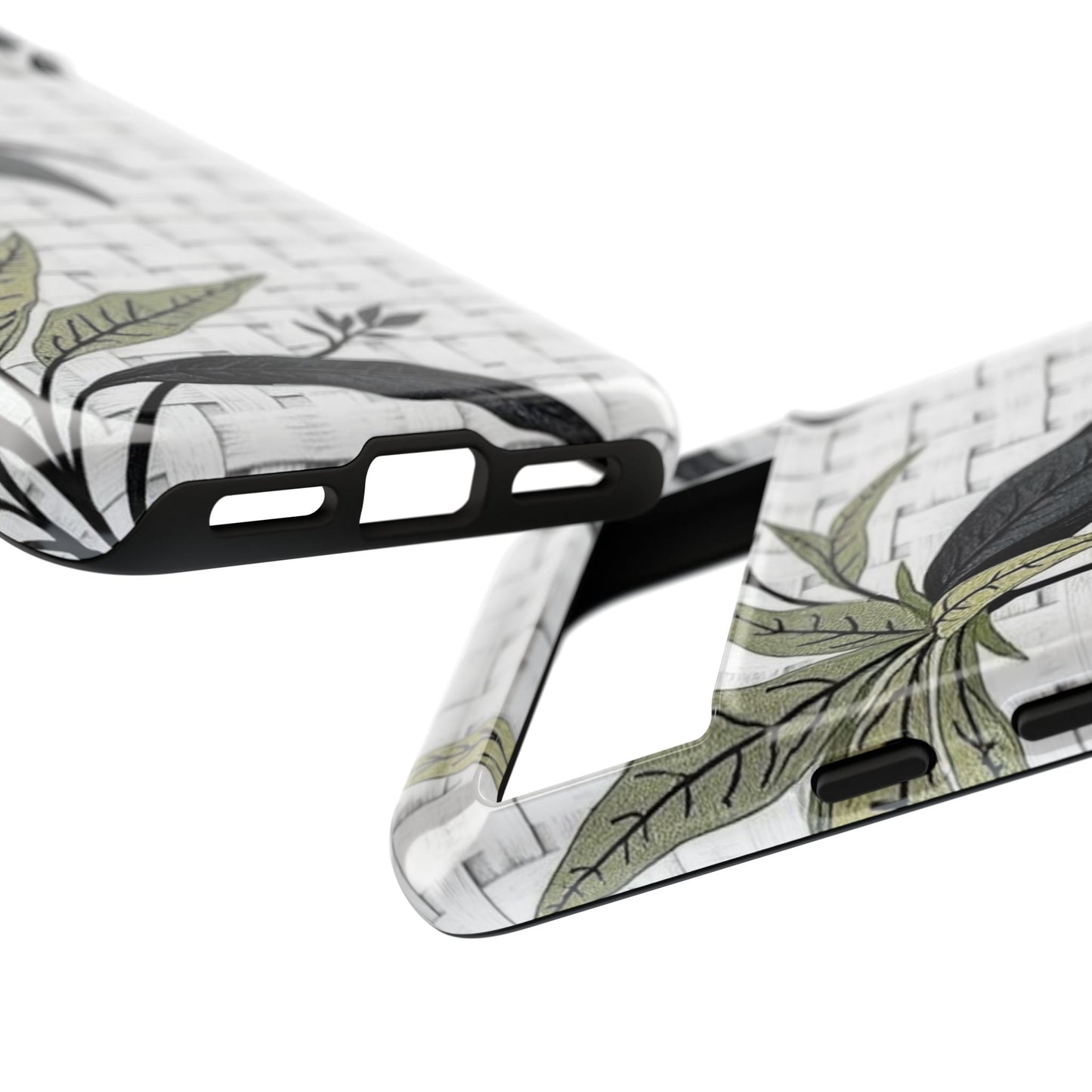 Floral Woven Tough Phone Case — Protective Botanical iPhone Cover