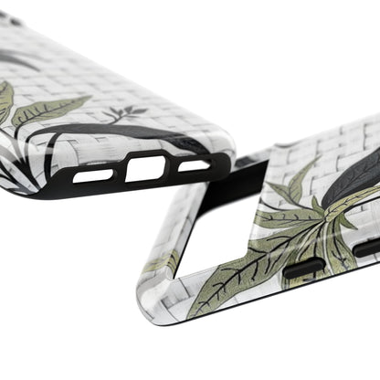Floral Woven Tough Phone Case — Protective Botanical iPhone Cover