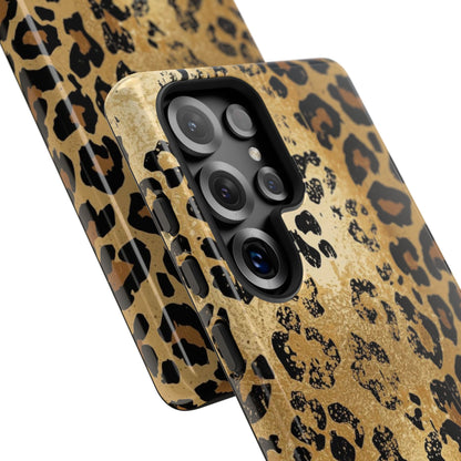 Leopard Print Tough Phone Case — Durable Protective iPhone Cover