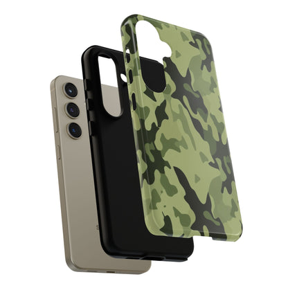 Camo Tough Phone Case — Military Green Protective iPhone Cover