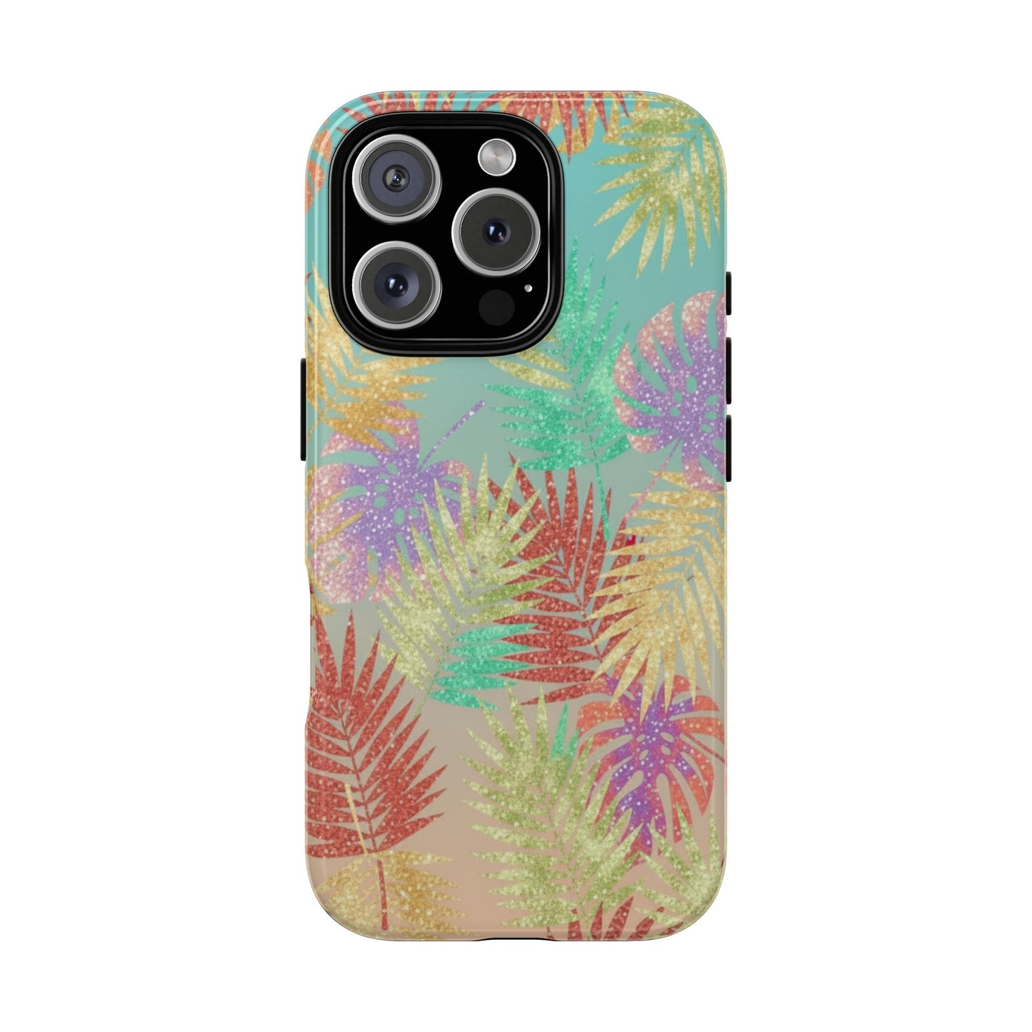 Tropical Palm Leaf Tough Phone Case – Colorful Pastel Botanical Protection